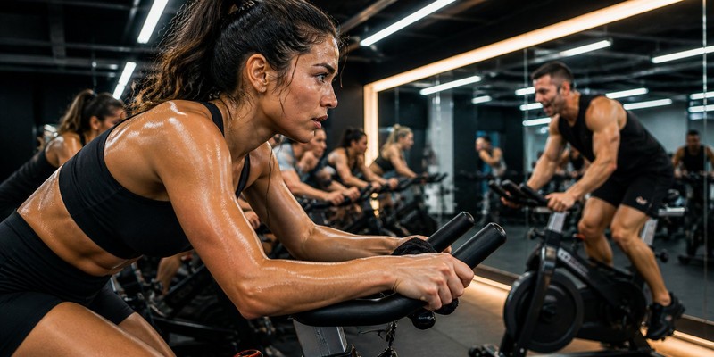 Dark Gym Spinning